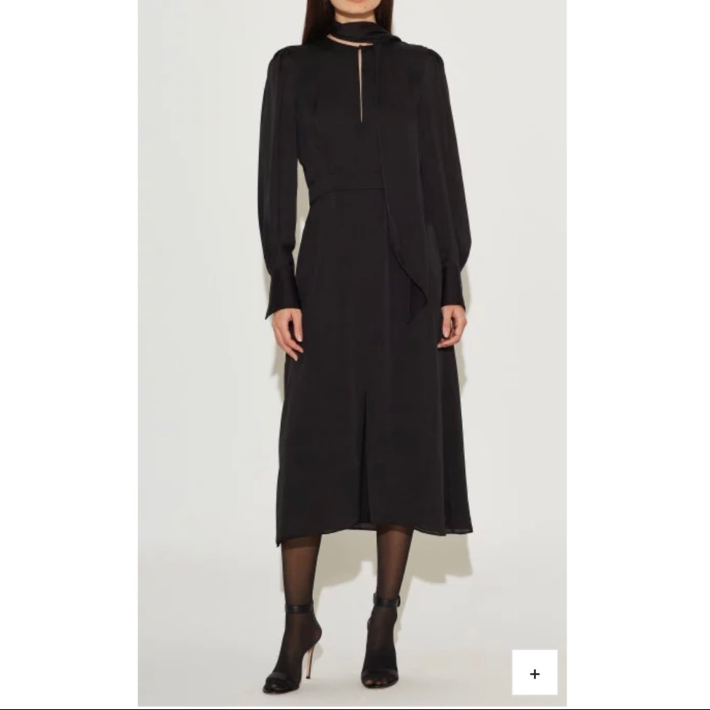 NWT Equipment Calanne midi dress, black, size 8/10